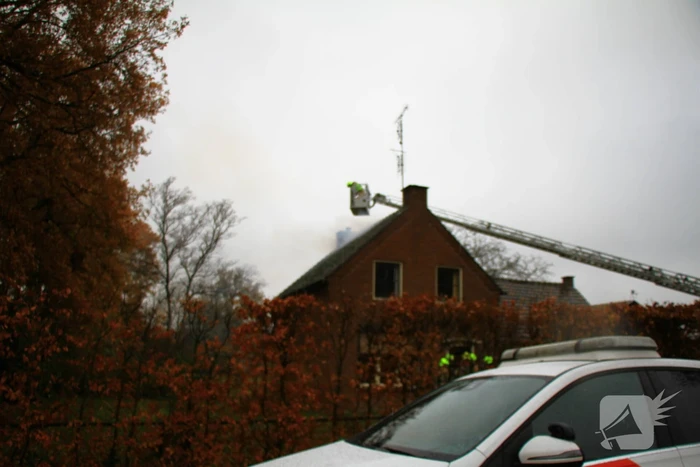 Veel rookontwikkeling door schoorsteenbrand