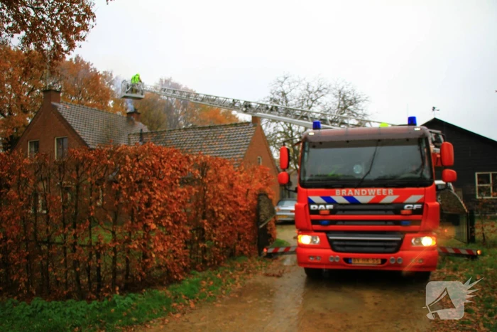 Veel rookontwikkeling door schoorsteenbrand
