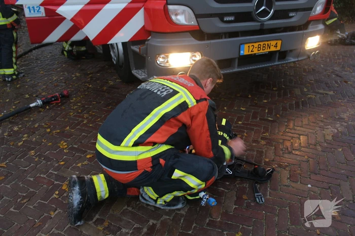 Brand in schuur met houtopslag