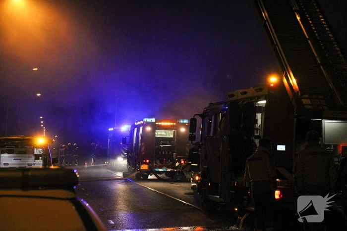 Grote brand in loods