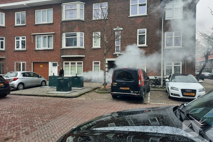 Flinke rookontwikkeling bij containerbrand