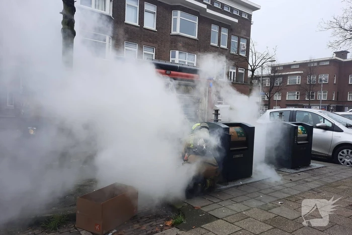 Flinke rookontwikkeling bij containerbrand