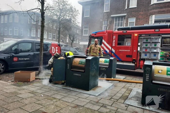 Flinke rookontwikkeling bij containerbrand