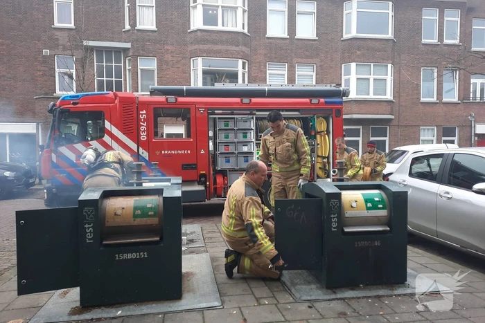 Flinke rookontwikkeling bij containerbrand