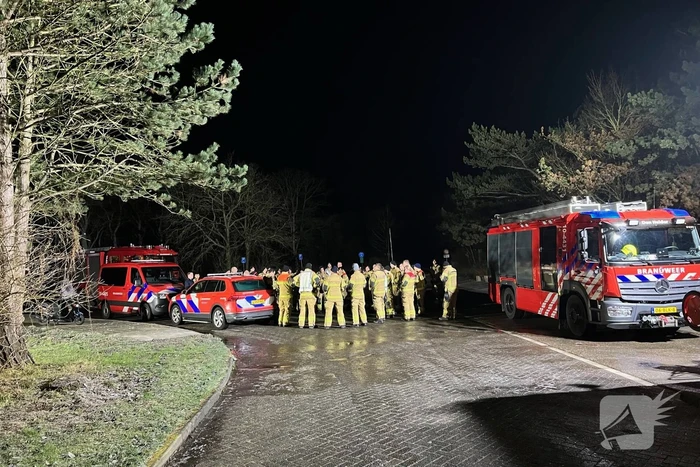 Grote brandweeroefening in duinen