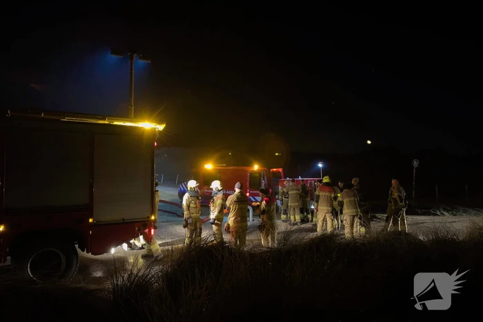 Grote brandweeroefening in duinen