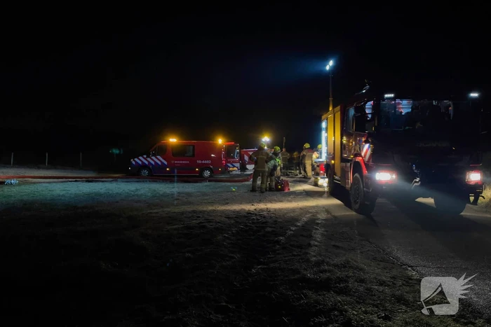 Grote brandweeroefening in duinen