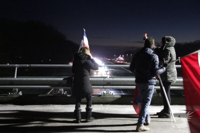 Demonstratie en ongeval op snelweg
