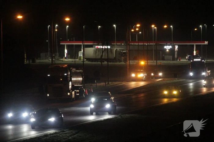 Demonstratie en ongeval op snelweg