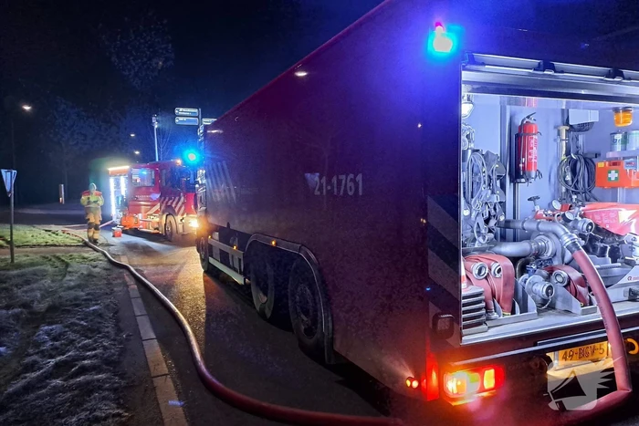 Flinke rookontwikkeling bij brand in tankwagen