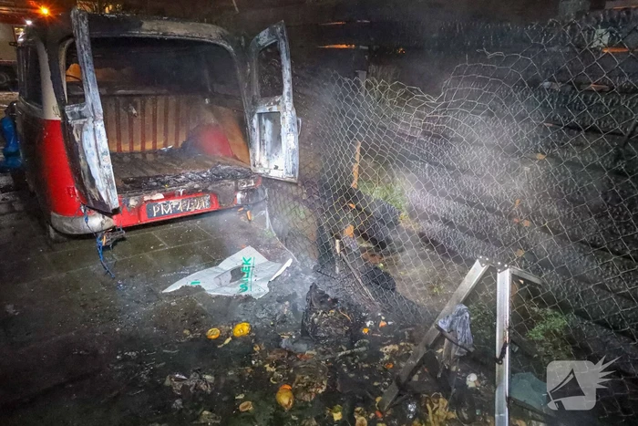 Flinke schade na brand in achtertuin