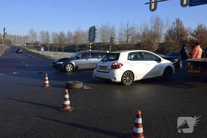 Flinke schade bij botsing op afrit