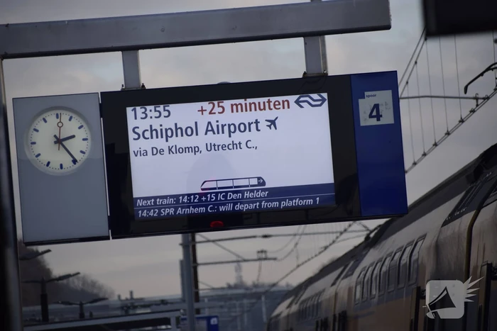 Hogesnelheidstrein strand op NS-station