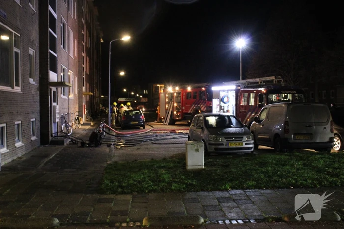 Personen gered na grote brand in kelder