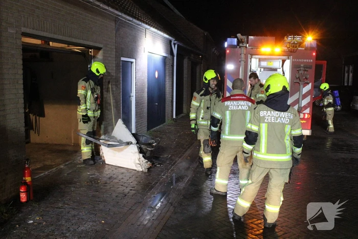 Wasdroger in brand in garage