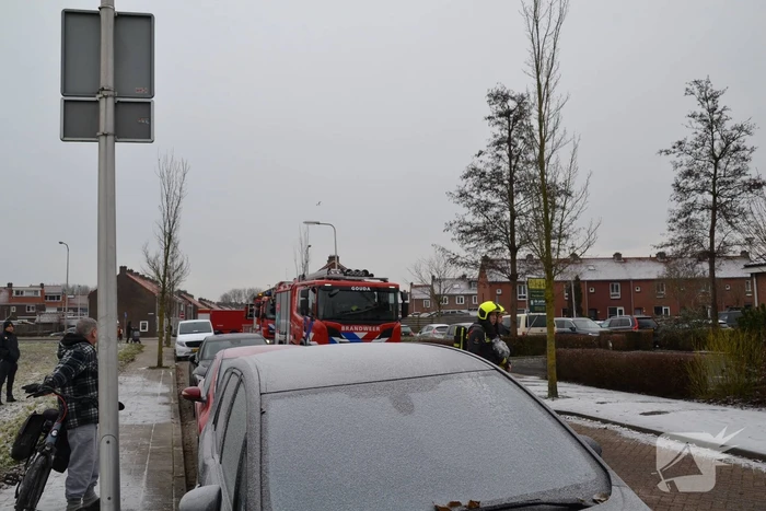 Veel rookontwikkeling bij brand in container