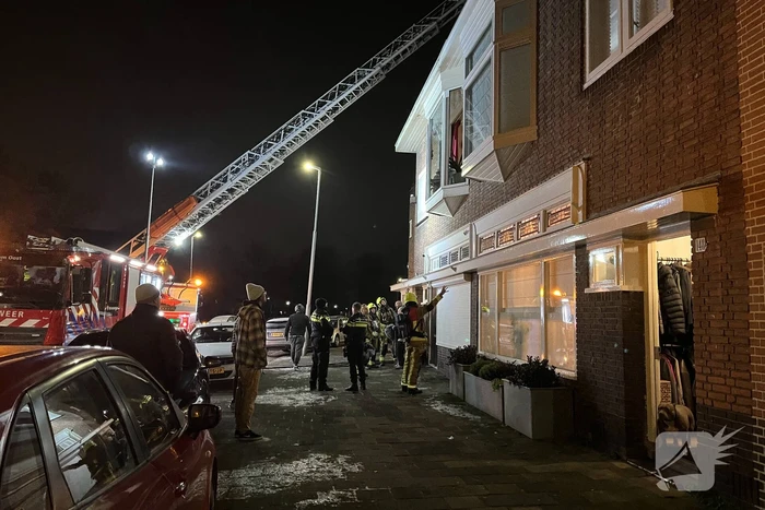 Hevige brand in schoorsteen