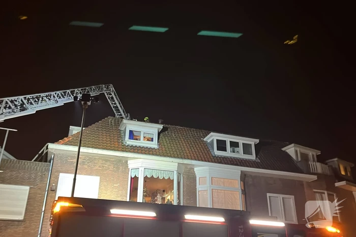 Hevige brand in schoorsteen