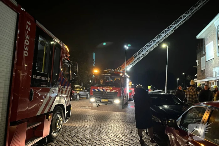 Hevige brand in schoorsteen