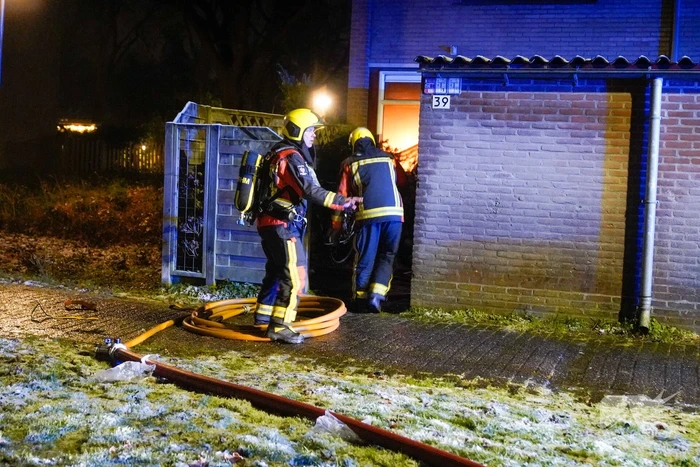 Felle brand in keuken van woning