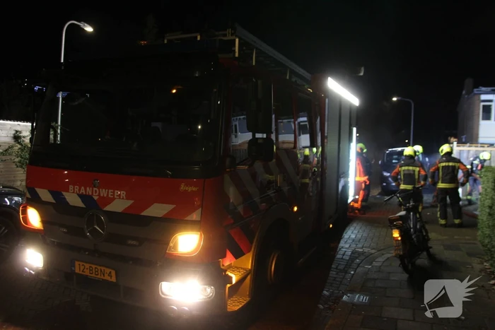 Ondergrondse container in brand