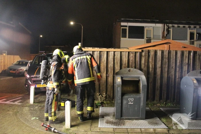 Zelfde container vier uur later weer in brand