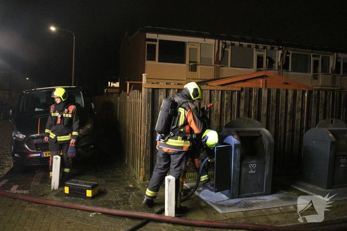 Zelfde container vier uur later weer in brand