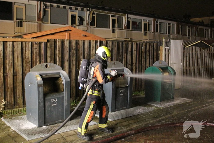 Zelfde container vier uur later weer in brand
