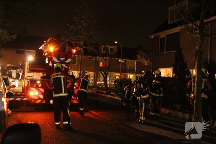Veel bekijks bij brand in schoorsteen