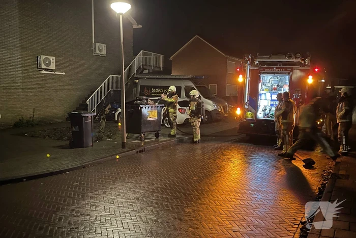 Brand in container snel geblust
