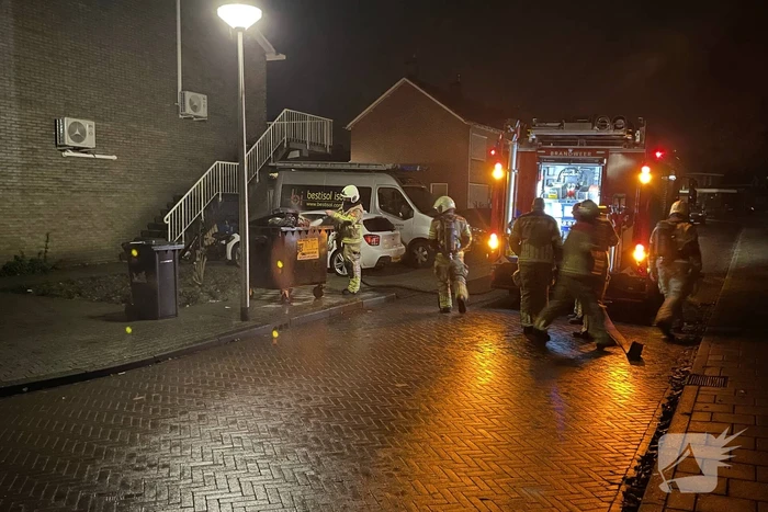Brand in container snel geblust