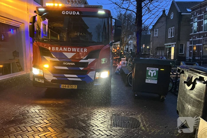 Vast gelopen koffiemachine zorg voor brand