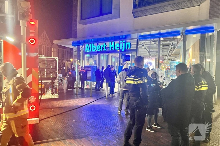 Brand in koelinstallatie bij de Albert Heijn