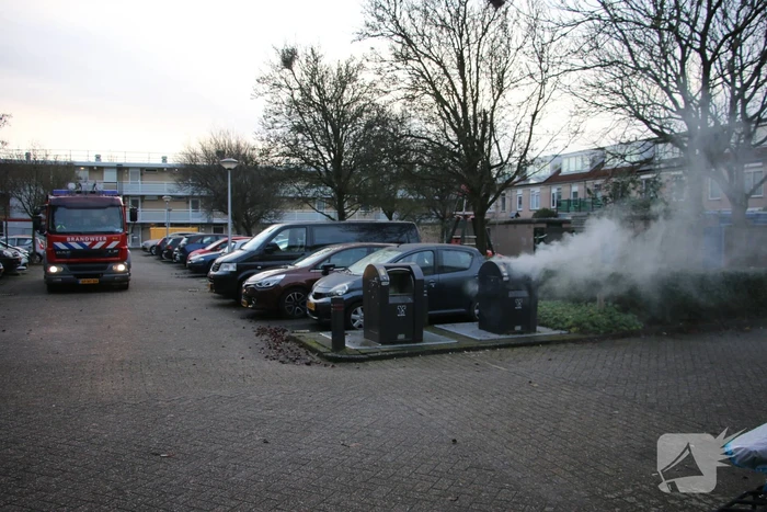 Ondergrondse containerbrand snel geblust