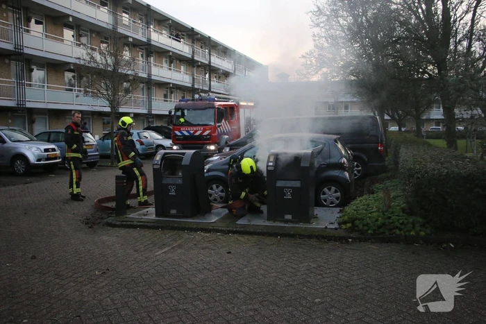 Ondergrondse containerbrand snel geblust