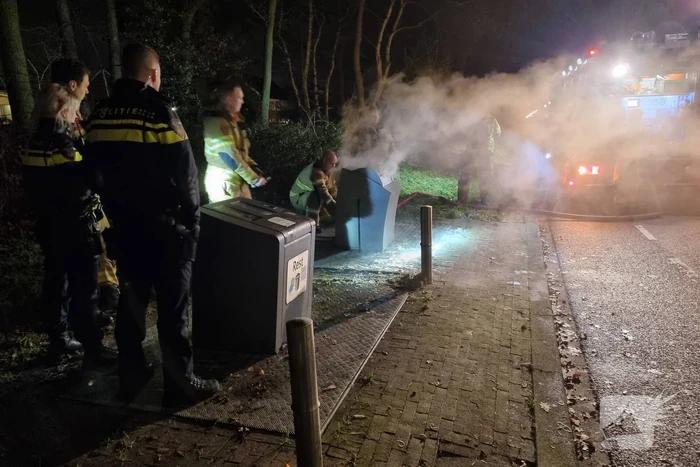 Brand in ondergrondse container