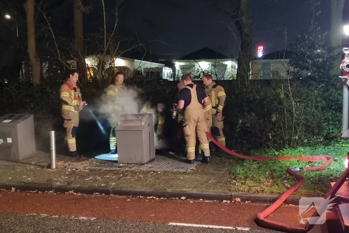 Brand in ondergrondse container