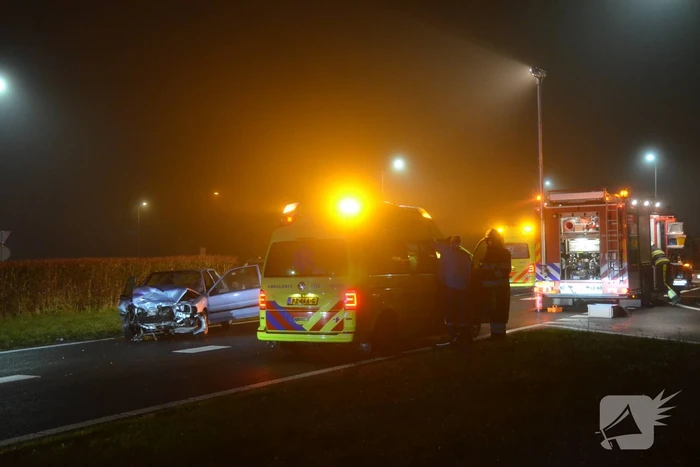 Schade en gewonden na flinke botsing