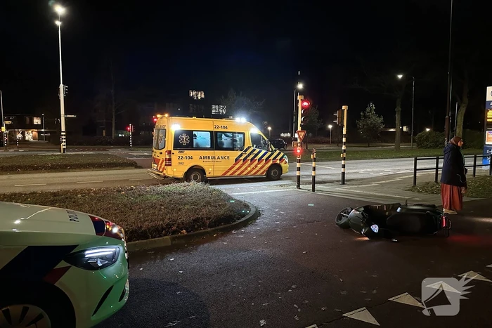 Scooterrijder gewond bij aanrijding