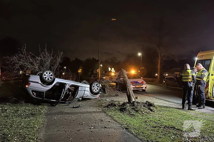 Bestuurder gewond na eenzijdige aanrijding met boom