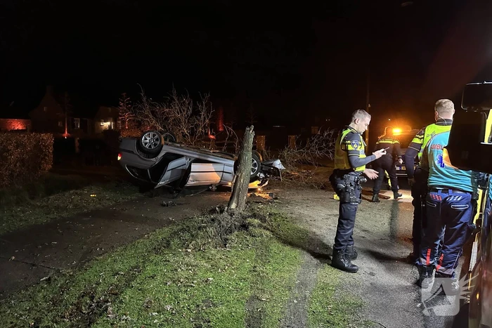 Bestuurder gewond na eenzijdige aanrijding met boom