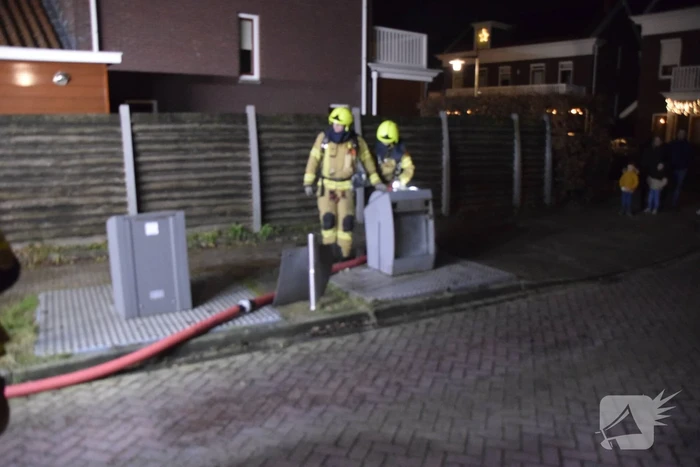 Container in brand gezet door vuurwerk