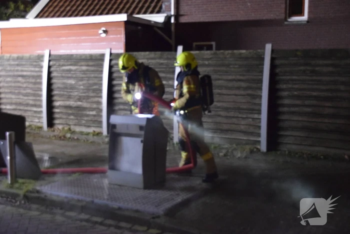 Container in brand gezet door vuurwerk