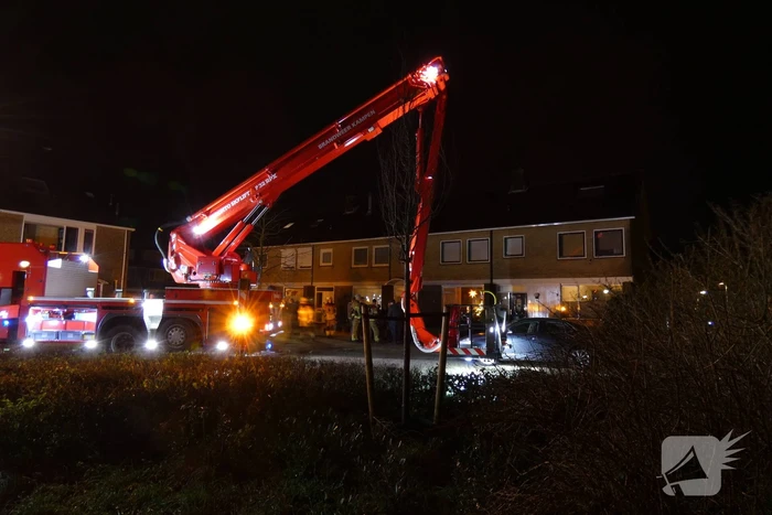 Veel bekijks bij brand op zolder