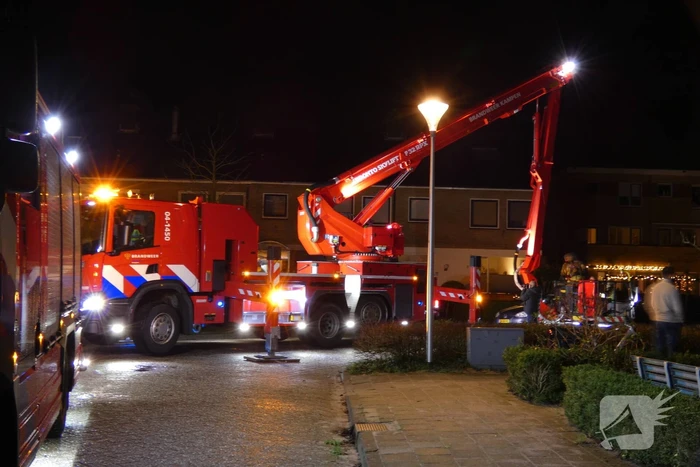 Veel bekijks bij brand op zolder