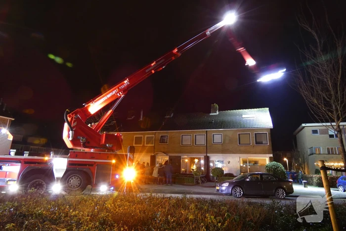 Veel bekijks bij brand op zolder
