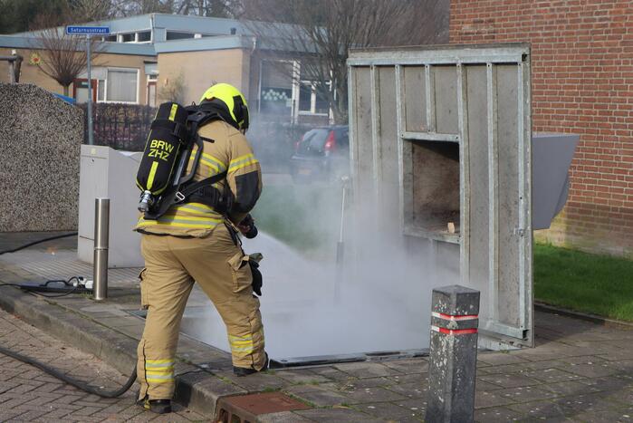 Brand in ondergrondse container