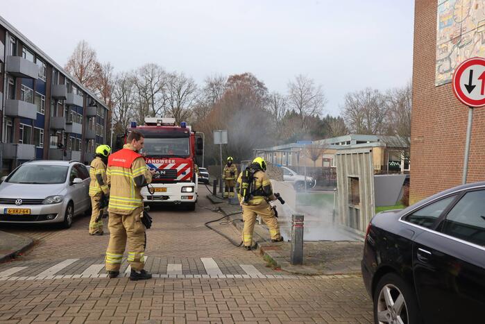 Brand in ondergrondse container