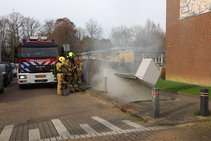 Brand in ondergrondse container