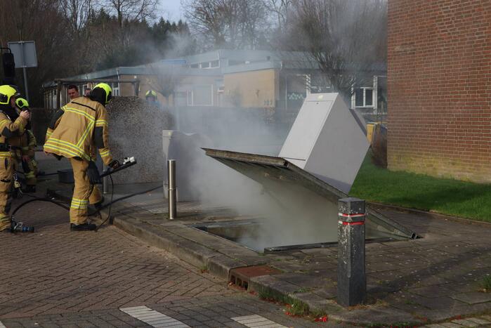 Brand in ondergrondse container